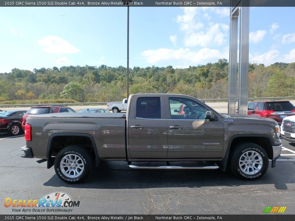 2015 GMC Sierra 1500 SLE Double Cab 4x4 Bronze Alloy Metallic / Jet Black Photo #5