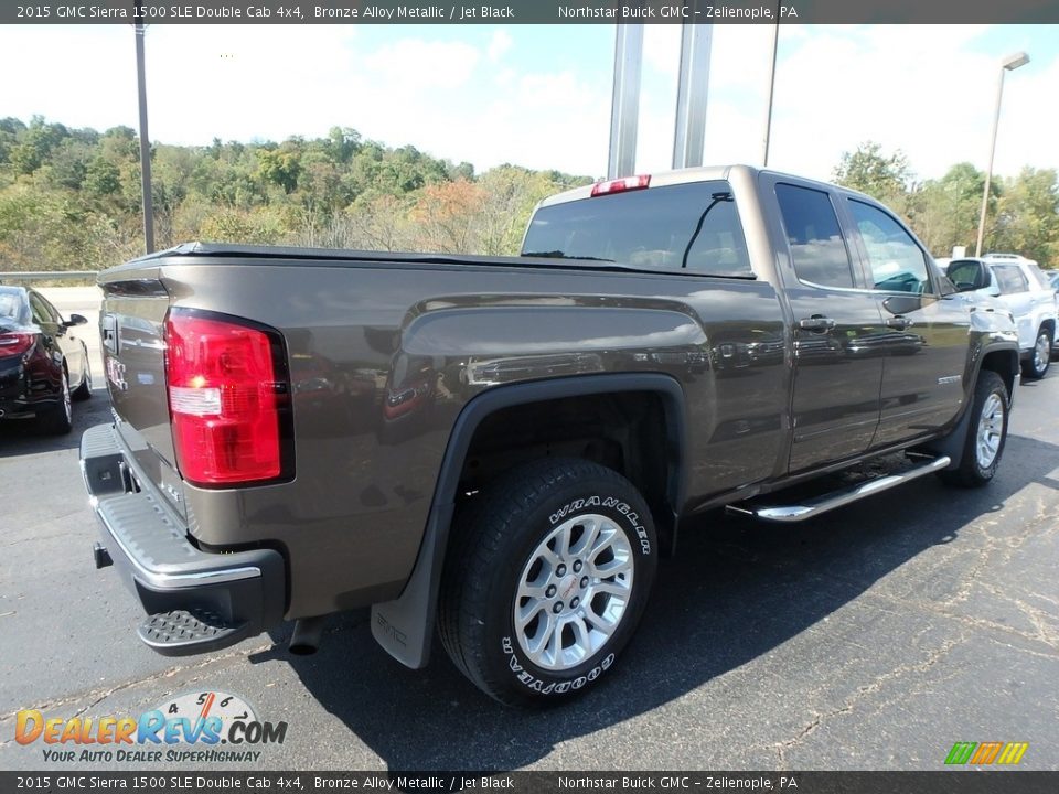 2015 GMC Sierra 1500 SLE Double Cab 4x4 Bronze Alloy Metallic / Jet Black Photo #9
