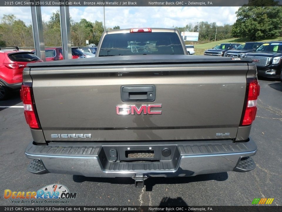 2015 GMC Sierra 1500 SLE Double Cab 4x4 Bronze Alloy Metallic / Jet Black Photo #10