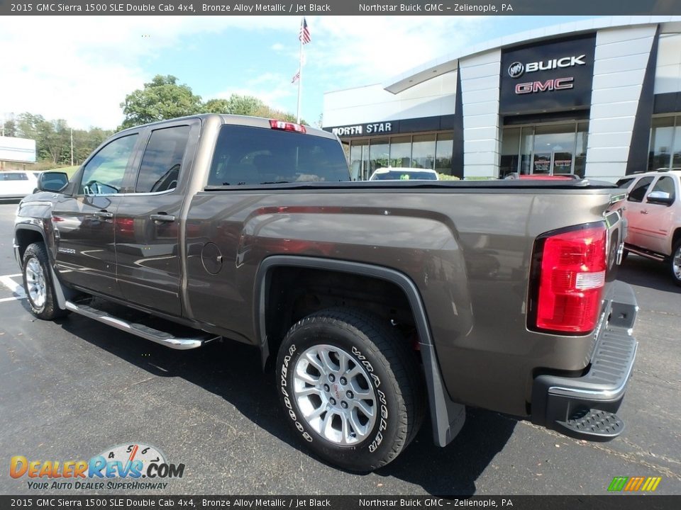 2015 GMC Sierra 1500 SLE Double Cab 4x4 Bronze Alloy Metallic / Jet Black Photo #12