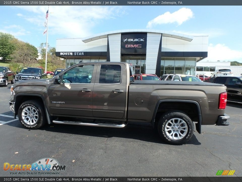 2015 GMC Sierra 1500 SLE Double Cab 4x4 Bronze Alloy Metallic / Jet Black Photo #13