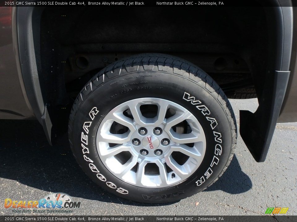 2015 GMC Sierra 1500 SLE Double Cab 4x4 Bronze Alloy Metallic / Jet Black Photo #15
