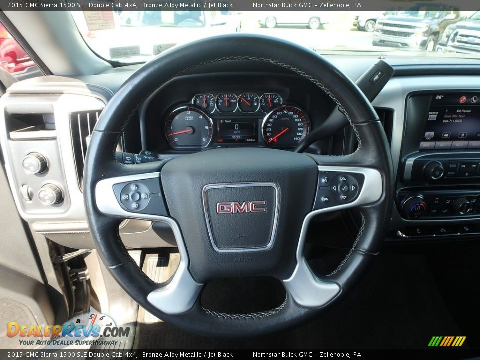 2015 GMC Sierra 1500 SLE Double Cab 4x4 Bronze Alloy Metallic / Jet Black Photo #25