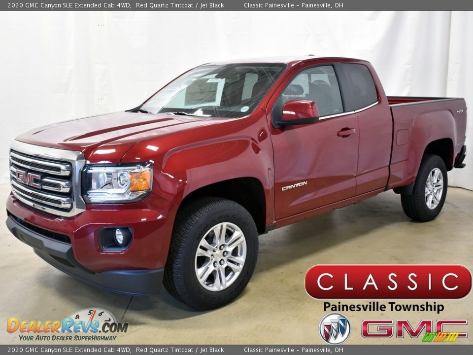 2020 GMC Canyon SLE Extended Cab 4WD Red Quartz Tintcoat / Jet Black Photo #1