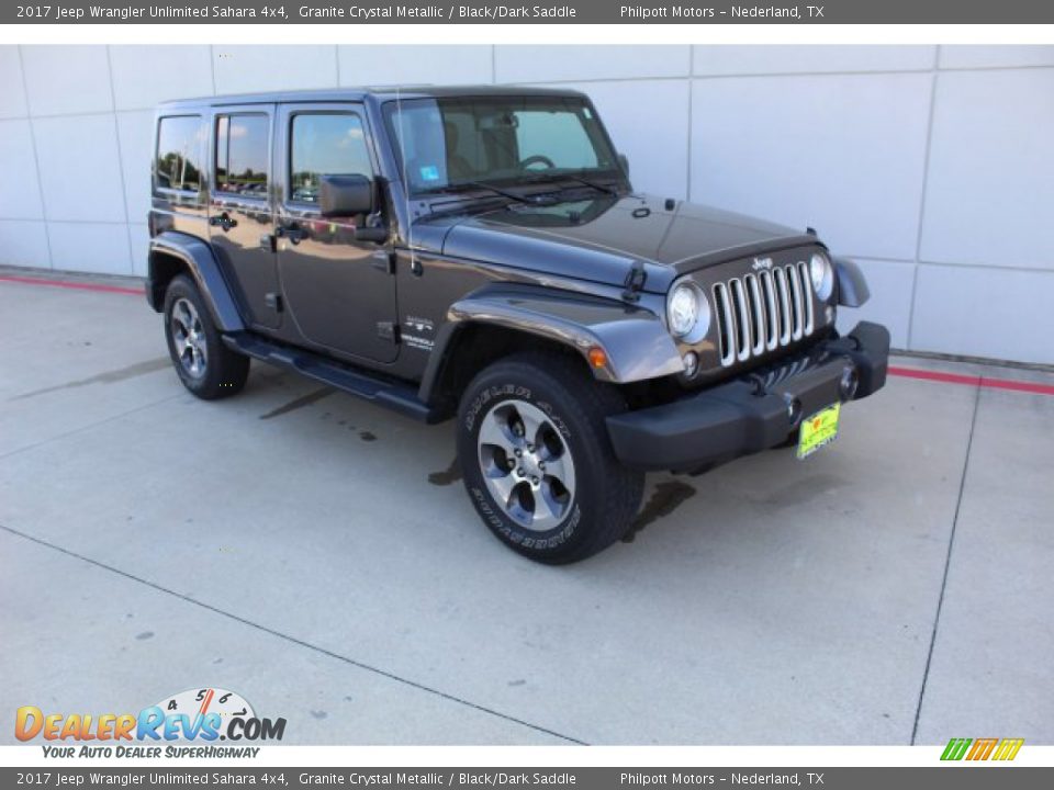 2017 Jeep Wrangler Unlimited Sahara 4x4 Granite Crystal Metallic / Black/Dark Saddle Photo #2