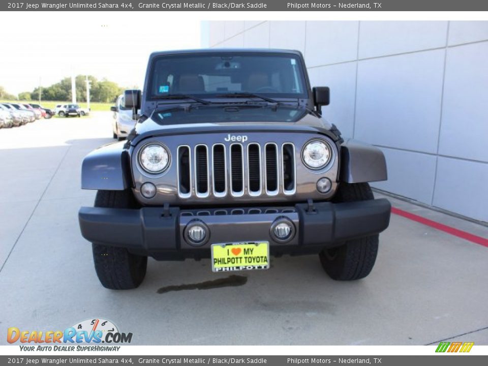 2017 Jeep Wrangler Unlimited Sahara 4x4 Granite Crystal Metallic / Black/Dark Saddle Photo #3