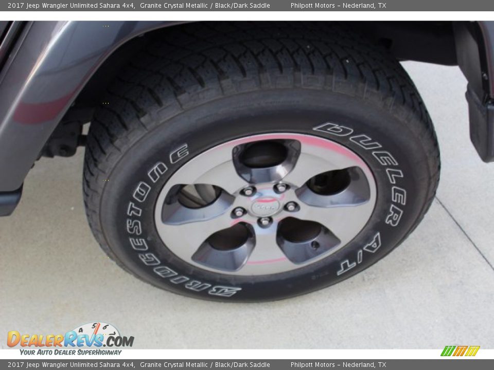 2017 Jeep Wrangler Unlimited Sahara 4x4 Granite Crystal Metallic / Black/Dark Saddle Photo #6