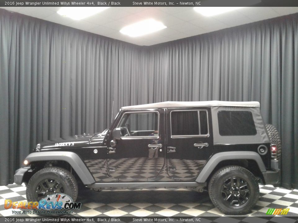 2016 Jeep Wrangler Unlimited Willys Wheeler 4x4 Black / Black Photo #1