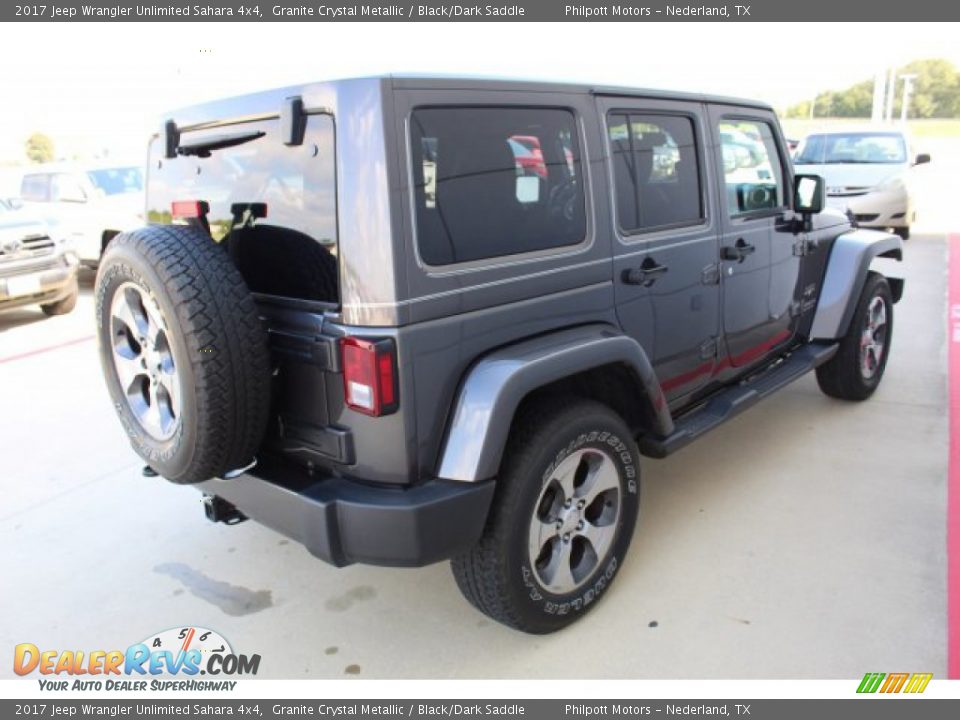 2017 Jeep Wrangler Unlimited Sahara 4x4 Granite Crystal Metallic / Black/Dark Saddle Photo #12