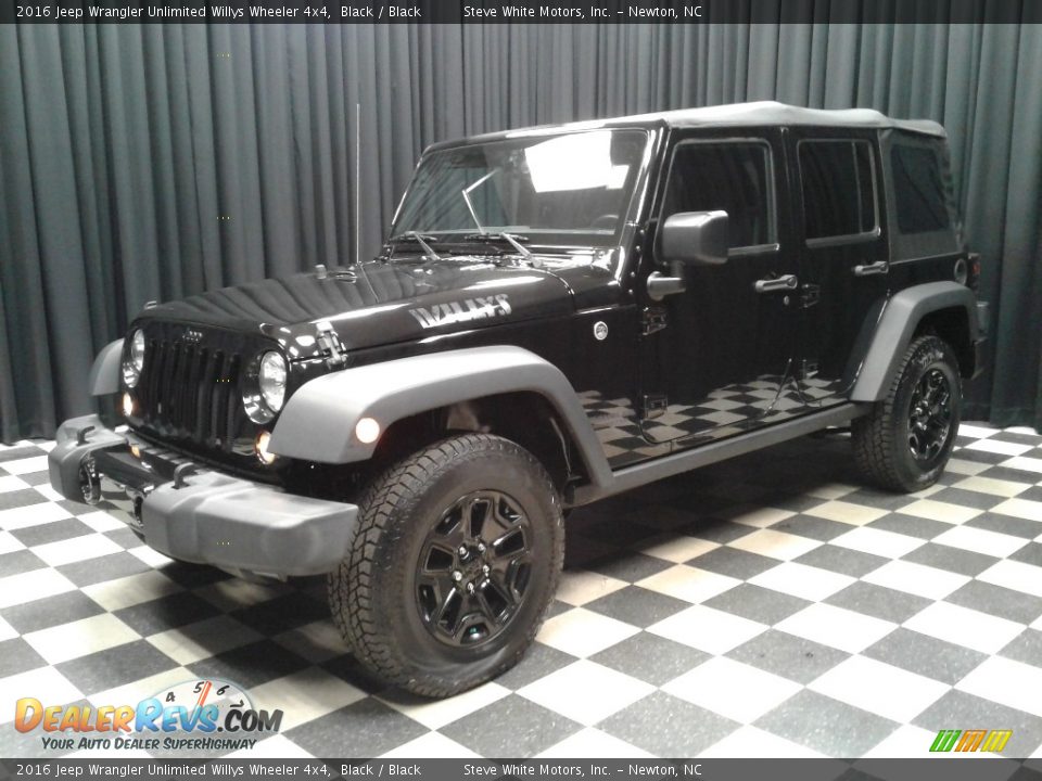 2016 Jeep Wrangler Unlimited Willys Wheeler 4x4 Black / Black Photo #2