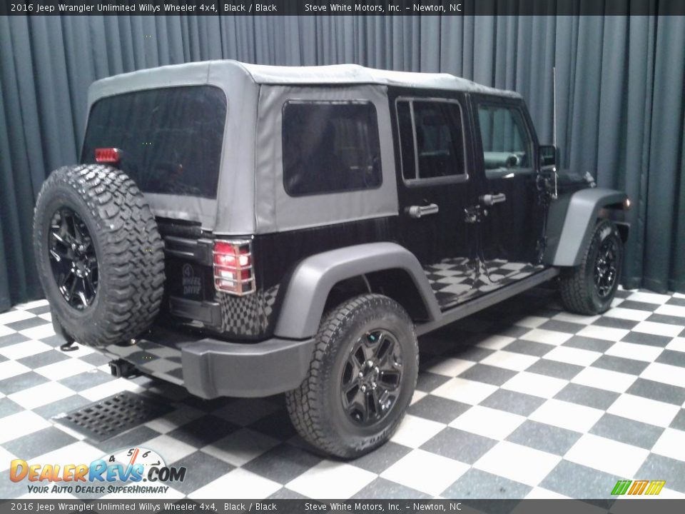 2016 Jeep Wrangler Unlimited Willys Wheeler 4x4 Black / Black Photo #6