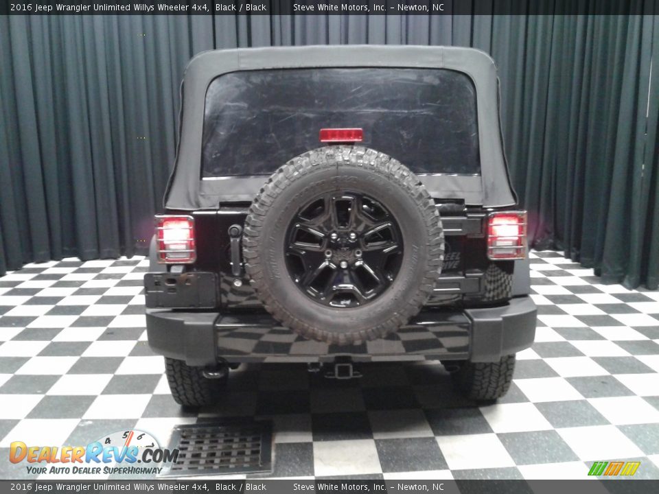 2016 Jeep Wrangler Unlimited Willys Wheeler 4x4 Black / Black Photo #7