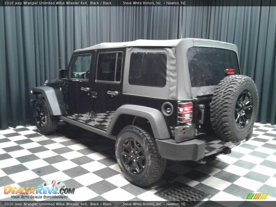 2016 Jeep Wrangler Unlimited Willys Wheeler 4x4 Black / Black Photo #8