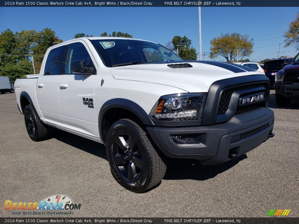 2019 Ram 1500 Classic Warlock Crew Cab 4x4 Bright White / Black/Diesel Gray Photo #1