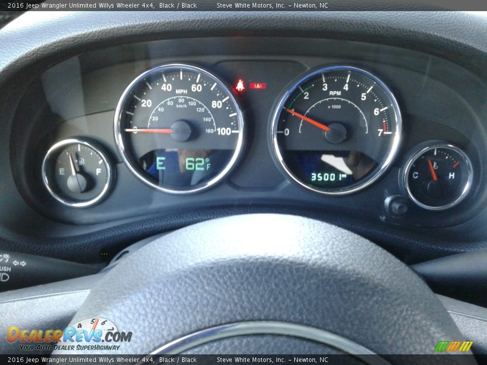 2016 Jeep Wrangler Unlimited Willys Wheeler 4x4 Black / Black Photo #18