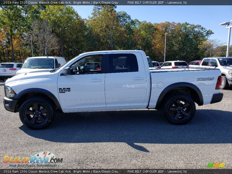 2019 Ram 1500 Classic Warlock Crew Cab 4x4 Bright White / Black/Diesel Gray Photo #3