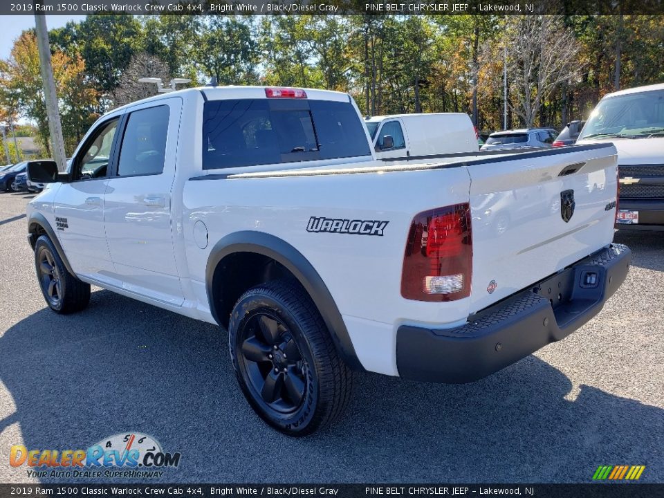 2019 Ram 1500 Classic Warlock Crew Cab 4x4 Bright White / Black/Diesel Gray Photo #4