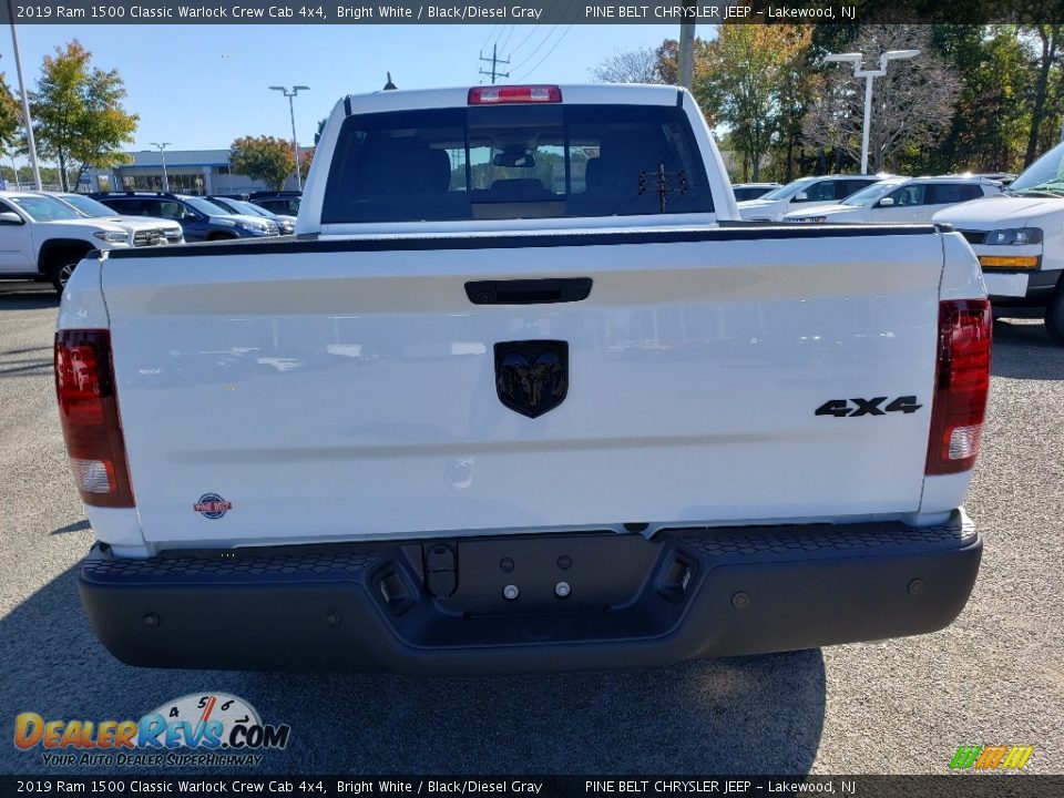 2019 Ram 1500 Classic Warlock Crew Cab 4x4 Bright White / Black/Diesel Gray Photo #5