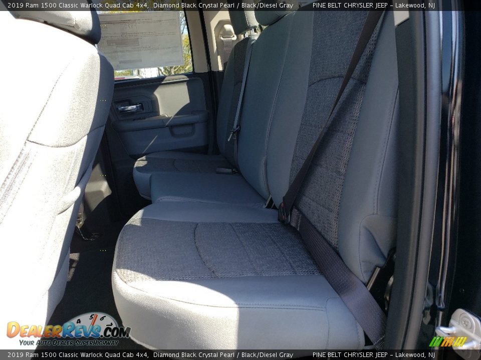 2019 Ram 1500 Classic Warlock Quad Cab 4x4 Diamond Black Crystal Pearl / Black/Diesel Gray Photo #6