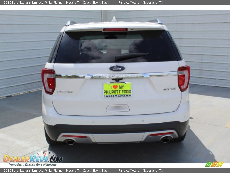 2016 Ford Explorer Limited White Platinum Metallic Tri-Coat / Ebony Black Photo #8