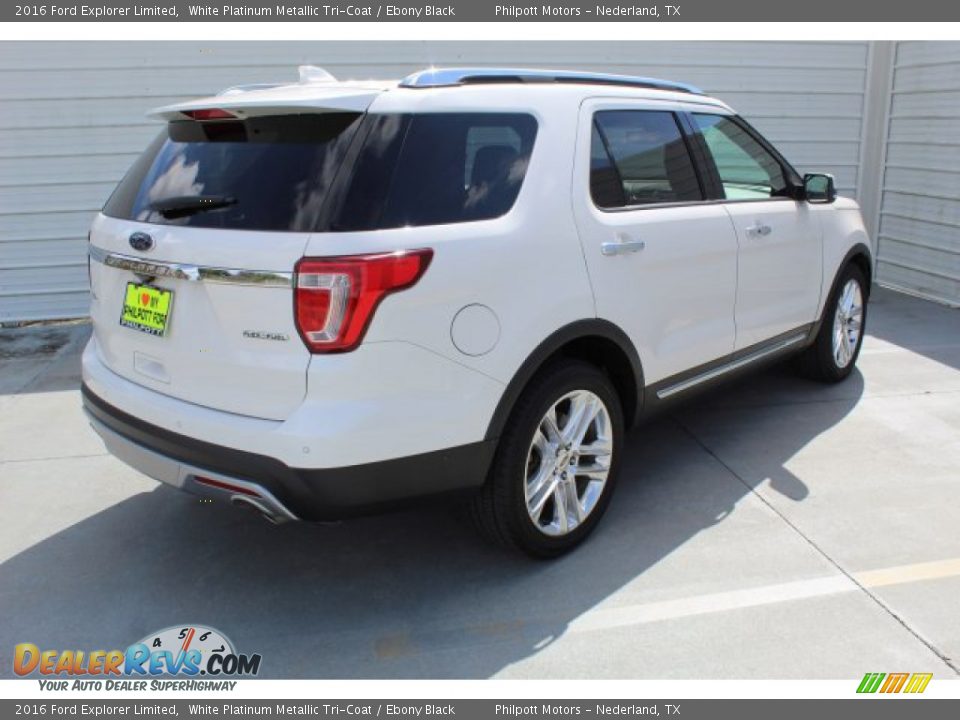 2016 Ford Explorer Limited White Platinum Metallic Tri-Coat / Ebony Black Photo #9