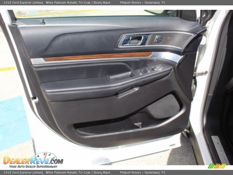 2016 Ford Explorer Limited White Platinum Metallic Tri-Coat / Ebony Black Photo #10