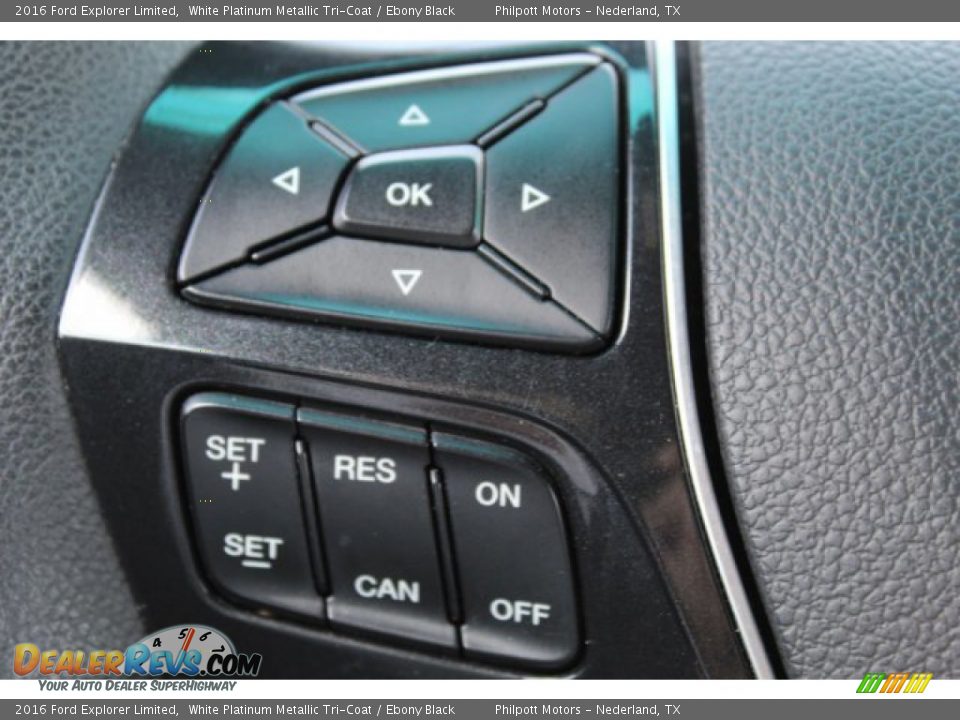 2016 Ford Explorer Limited White Platinum Metallic Tri-Coat / Ebony Black Photo #13