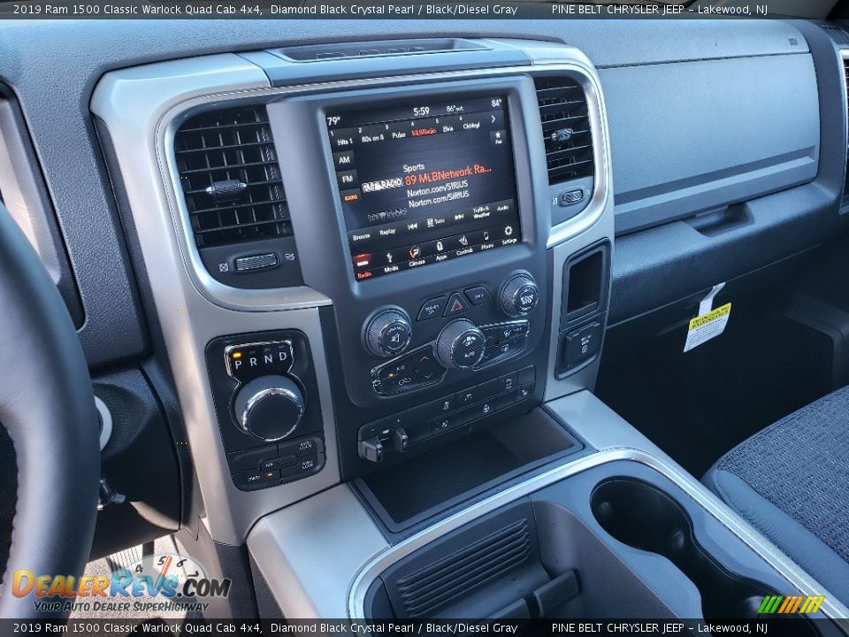 2019 Ram 1500 Classic Warlock Quad Cab 4x4 Diamond Black Crystal Pearl / Black/Diesel Gray Photo #10