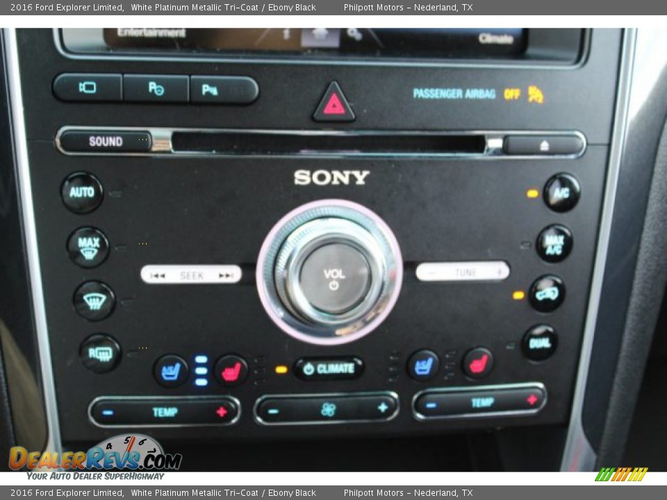 2016 Ford Explorer Limited White Platinum Metallic Tri-Coat / Ebony Black Photo #18