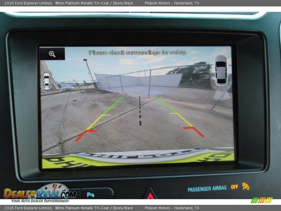 2016 Ford Explorer Limited White Platinum Metallic Tri-Coat / Ebony Black Photo #20