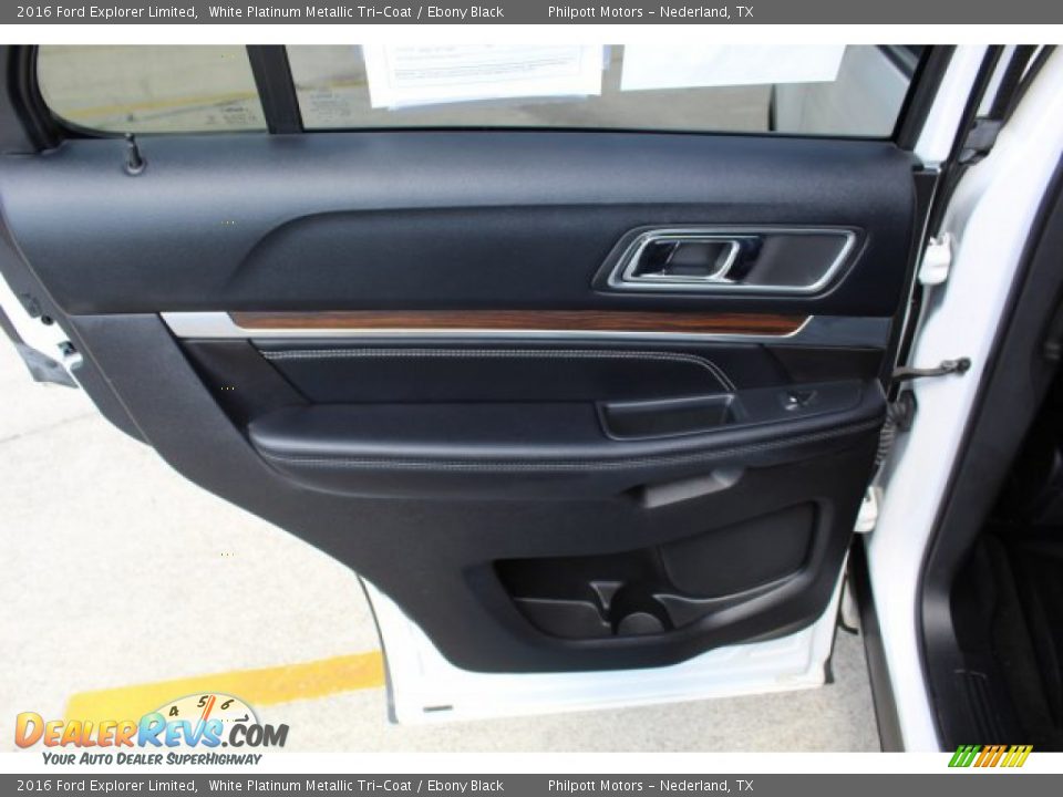 2016 Ford Explorer Limited White Platinum Metallic Tri-Coat / Ebony Black Photo #21