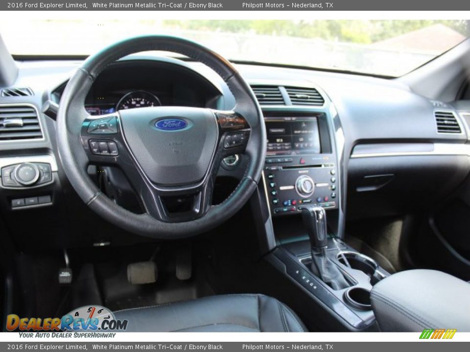 2016 Ford Explorer Limited White Platinum Metallic Tri-Coat / Ebony Black Photo #23