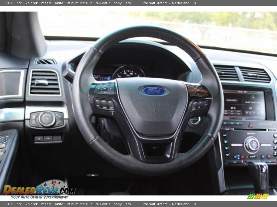 2016 Ford Explorer Limited White Platinum Metallic Tri-Coat / Ebony Black Photo #24