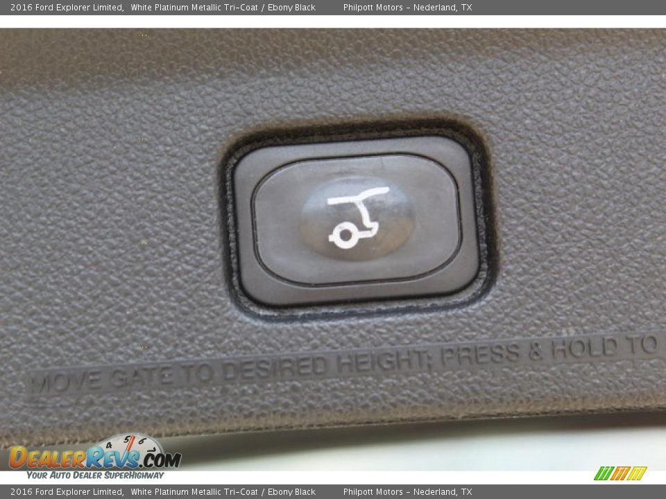 2016 Ford Explorer Limited White Platinum Metallic Tri-Coat / Ebony Black Photo #26