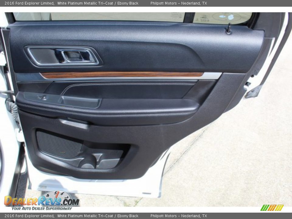 2016 Ford Explorer Limited White Platinum Metallic Tri-Coat / Ebony Black Photo #27