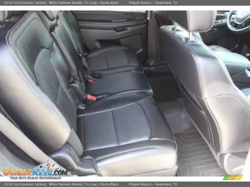 2016 Ford Explorer Limited White Platinum Metallic Tri-Coat / Ebony Black Photo #28