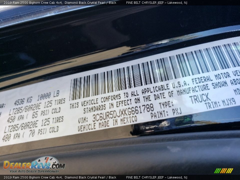2019 Ram 2500 Bighorn Crew Cab 4x4 Diamond Black Crystal Pearl / Black Photo #9
