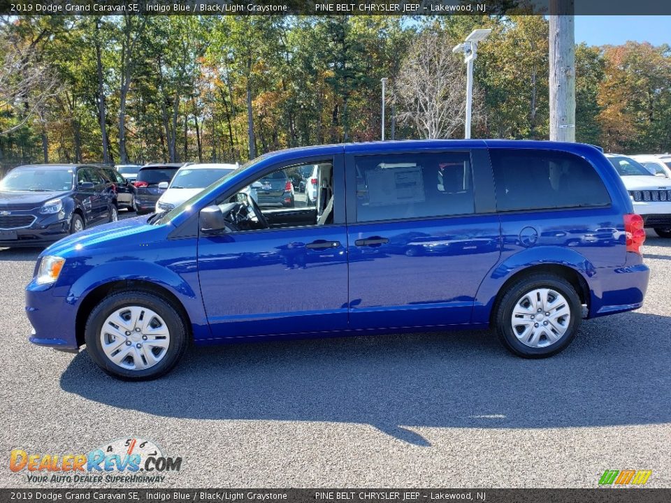2019 Dodge Grand Caravan SE Indigo Blue / Black/Light Graystone Photo #3