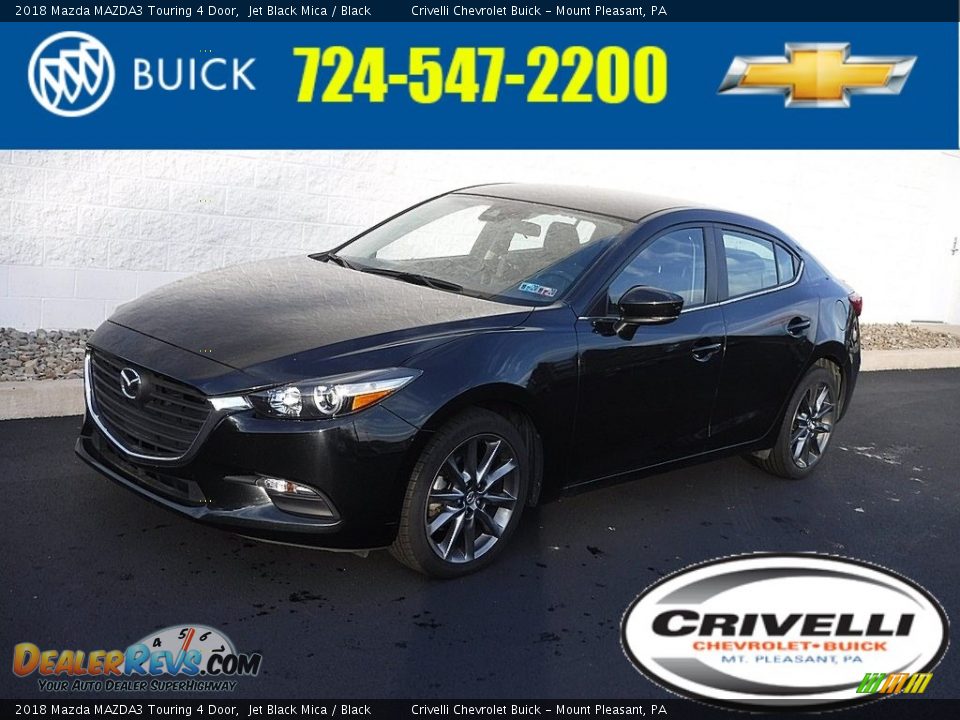 2018 Mazda MAZDA3 Touring 4 Door Jet Black Mica / Black Photo #1