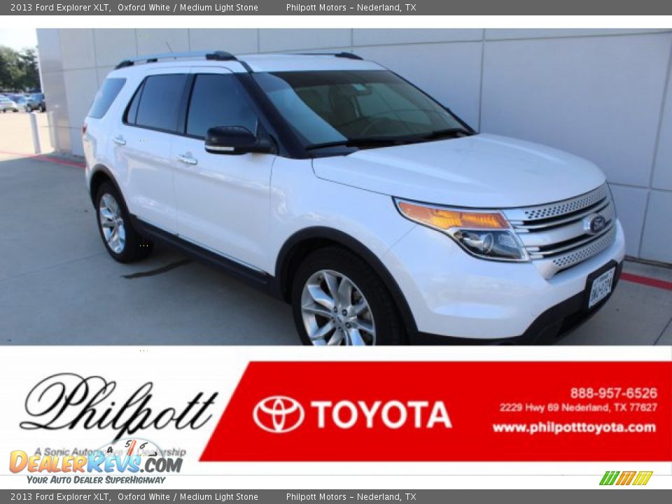 2013 Ford Explorer XLT Oxford White / Medium Light Stone Photo #1