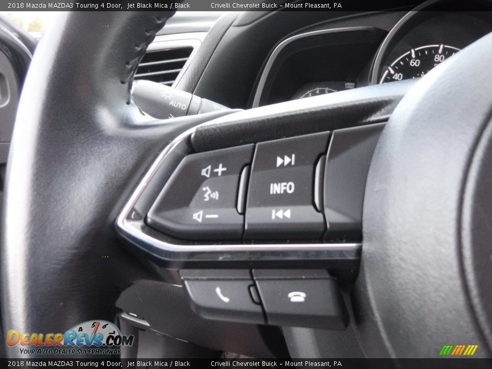 2018 Mazda MAZDA3 Touring 4 Door Jet Black Mica / Black Photo #23
