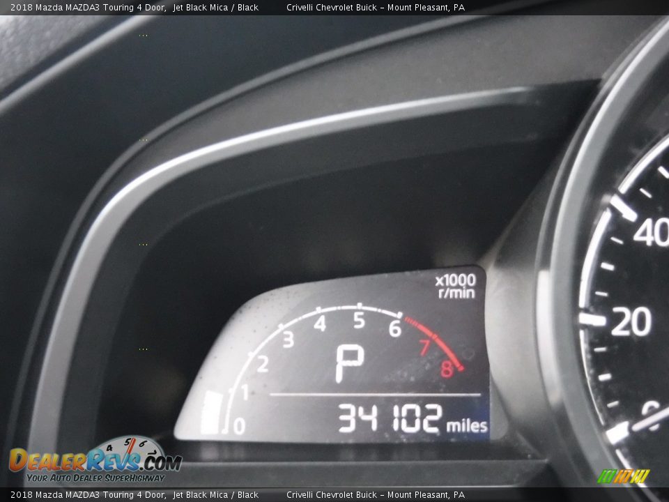 2018 Mazda MAZDA3 Touring 4 Door Jet Black Mica / Black Photo #35