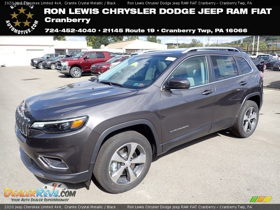 2020 Jeep Cherokee Limited 4x4 Granite Crystal Metallic / Black Photo #1