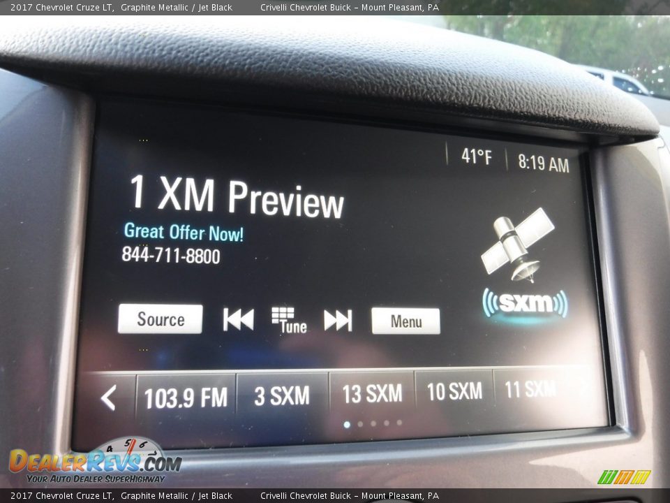 2017 Chevrolet Cruze LT Graphite Metallic / Jet Black Photo #21