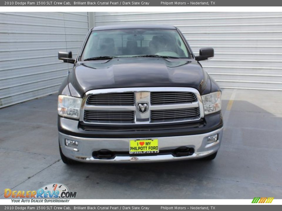2010 Dodge Ram 1500 SLT Crew Cab Brilliant Black Crystal Pearl / Dark Slate Gray Photo #3