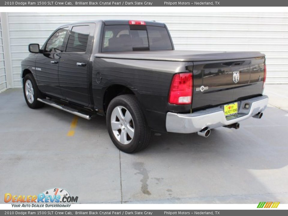 2010 Dodge Ram 1500 SLT Crew Cab Brilliant Black Crystal Pearl / Dark Slate Gray Photo #7