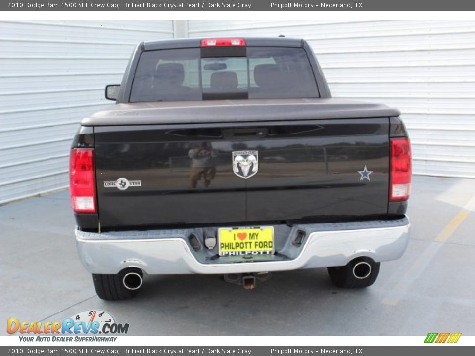2010 Dodge Ram 1500 SLT Crew Cab Brilliant Black Crystal Pearl / Dark Slate Gray Photo #8