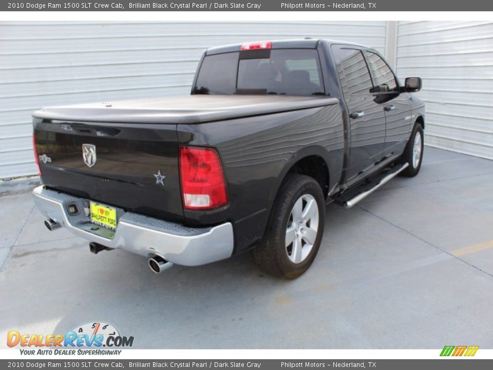 2010 Dodge Ram 1500 SLT Crew Cab Brilliant Black Crystal Pearl / Dark Slate Gray Photo #9