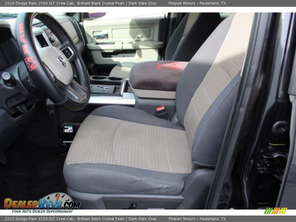 2010 Dodge Ram 1500 SLT Crew Cab Brilliant Black Crystal Pearl / Dark Slate Gray Photo #11