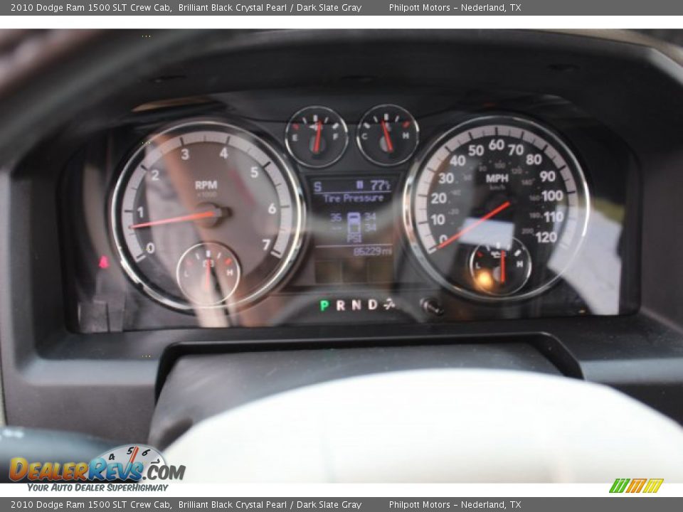 2010 Dodge Ram 1500 SLT Crew Cab Brilliant Black Crystal Pearl / Dark Slate Gray Photo #15